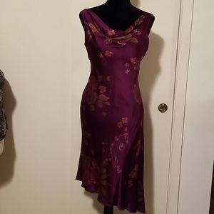 Jones New York Wine colored dress 100% Silk